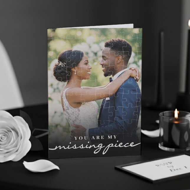 Cartão Minha Peça Faltando Foto Quebra-Cabeça Romântico (My Missing Piece Photo Jigsaw Puzzle Romantic Card
)