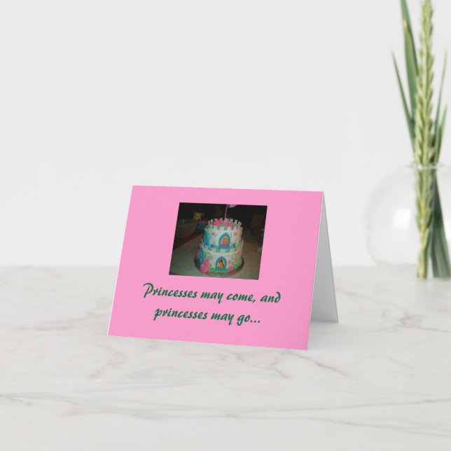 Cartão Minha pequena Princesa, Feliz aniversário (Frente)