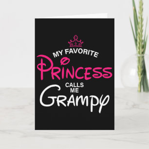 Cartão Minha Princesa Favorita Me Chama de Vovô Filha Pai