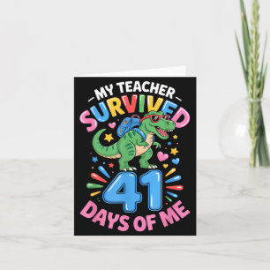 Cartão Minha Professora Sobreviveu 41 Dias De Mim 41º Dia