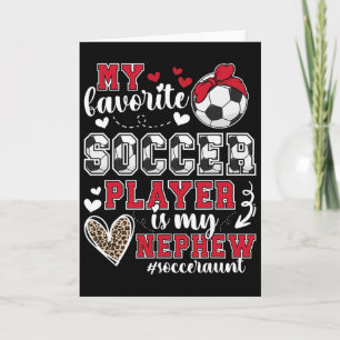 Cartão Minha Sobrinho Futebol Tia De Um Jogador De Futebo