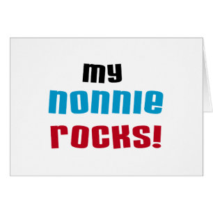 Cartão Minhas camisetas e presentes de nonnie Rocks