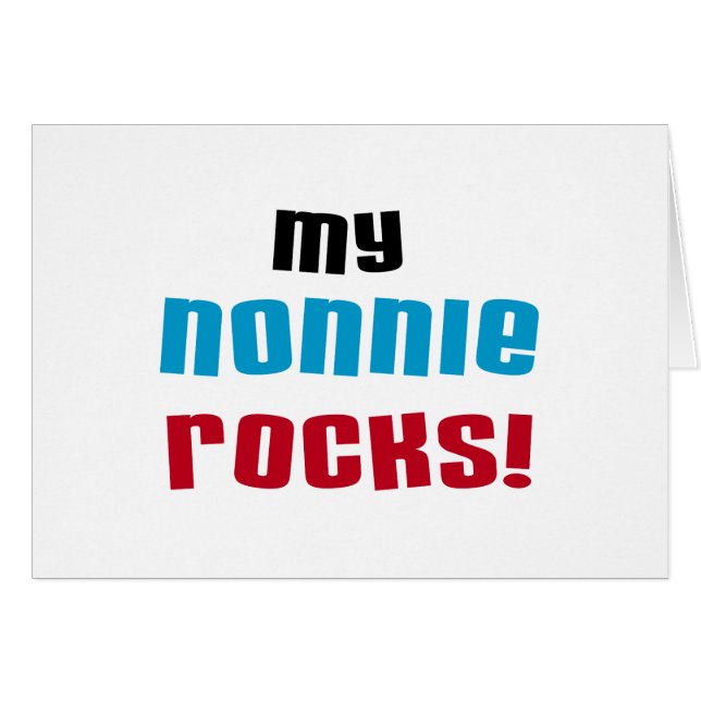 Cartão Minhas camisetas e presentes de nonnie Rocks (Frente Horizontal)