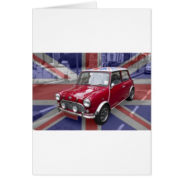 Cartão Mini carro clássico britânico (Frente)