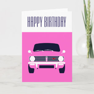 Cartão Mini Clubman Clássico Rosa