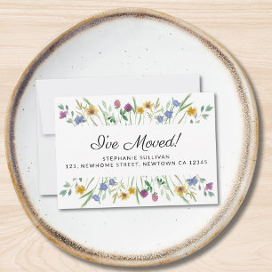 Cartão Mini de Anúncio de Mudança Floral