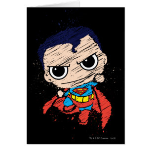 Cartão Mini esboço do Super-Homem - Voando