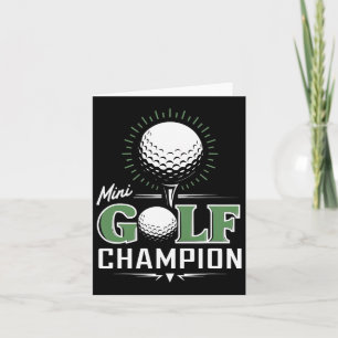 Cartão Mini Golfe Engraçado Campeão de Golfe Miniatura Go