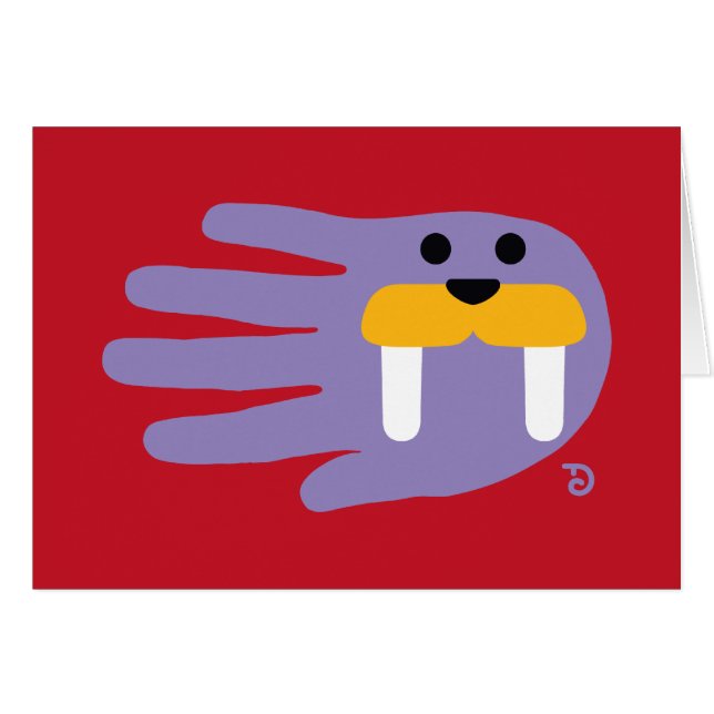 Cartão Mini morsa (Frente Horizontal)