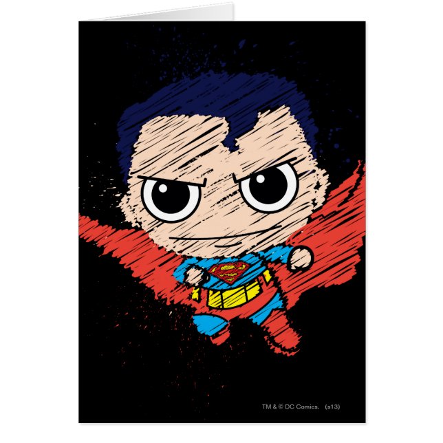 Cartão Mini Superman Sketch (Frente)