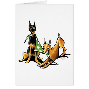 Cartão Miniatura Pinscher n Maçãs