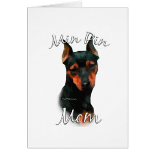 Cartão Miniatura Pinscher (preto) Mãe 2