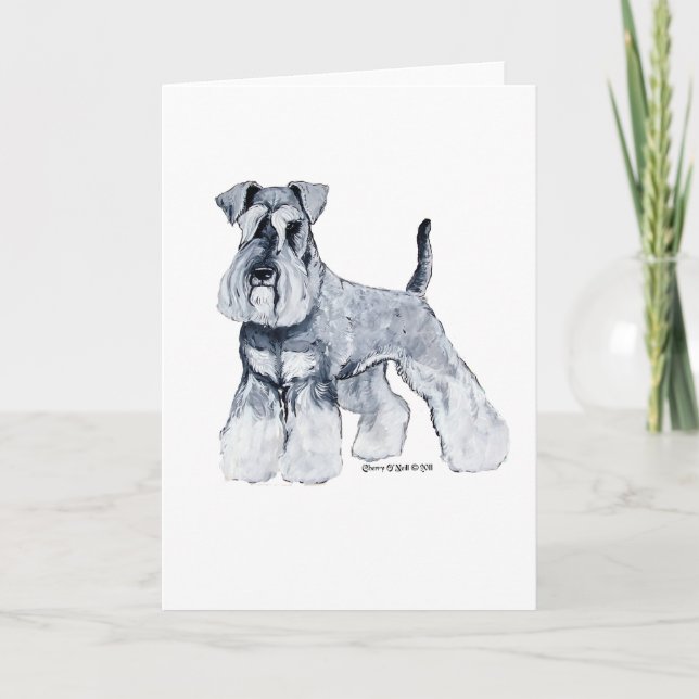 Cartão Miniatura Schnauzer (Frente)