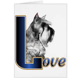 Cartão Miniatura Schnauzer LOVE
