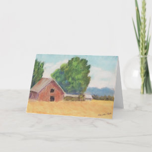 Cartão Miniature Barn Set – Old Barn Greeting Card