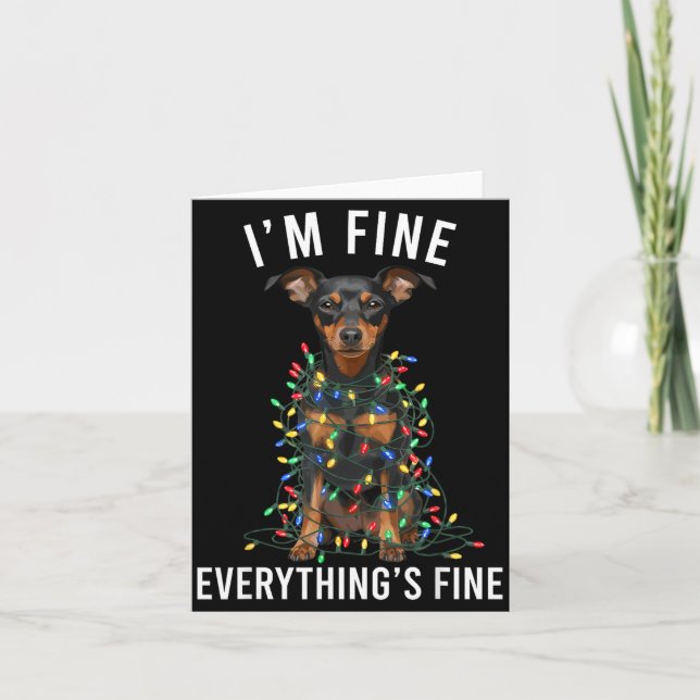 Cartão Miniature Nscher Christmas I'm Fine Everything Is  (Frente)