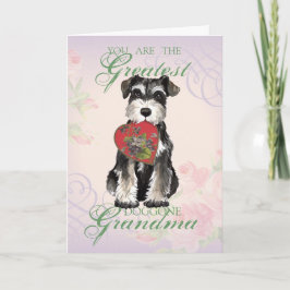 Cartão MIniature Schnauzer Heart Avó