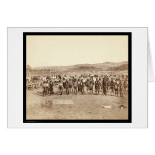 Cartão Miniconjou Indian na Grass Dance SD 1890