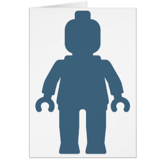 Cartão Minifig [grande azul marinho] personaliza perto