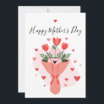Cartão Minimal Elegant Mother's Day Card<br><div class="desc">Celebrate love and appreciation with this beautiful Mother’s Day greeting card featuring a charming illustration of a floral bouquet with sweet hearts rising from it. The design symbolizes love, warmth, and gratitude, making it the perfect way to say “Happy Mother’s Day” to someone special. This elegant and heartfelt card is...</div>