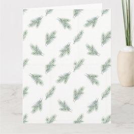 Cartão Minimal Pine Corporate Christmas Pattern