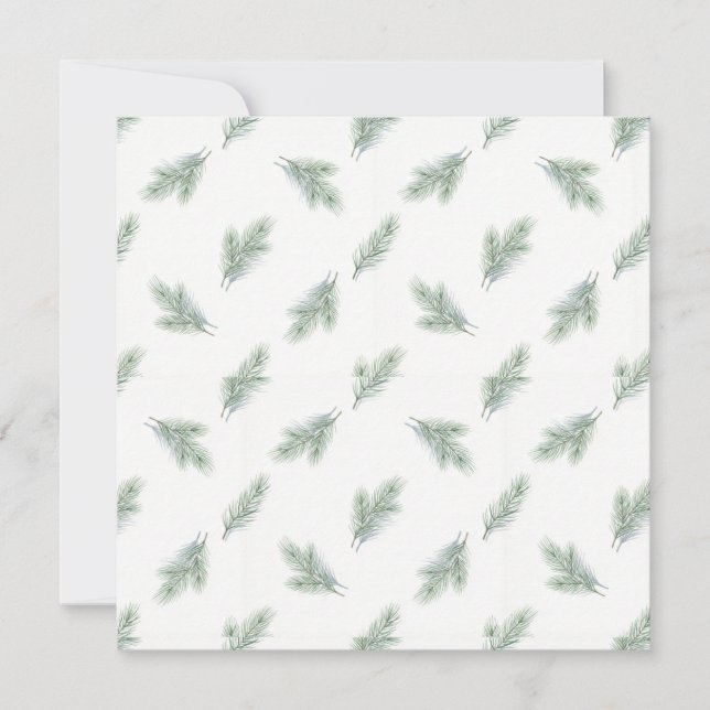 Cartão Minimal Pine Corporate Christmas Pattern (Frente)