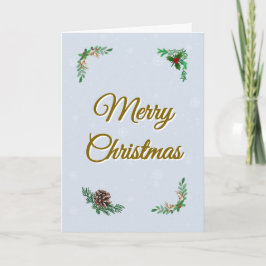 Cartão Minimal Snowy Christmas Folded Greeting Card
