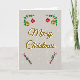 Cartão Minimal Snowy Christmas Folded Greeting Card