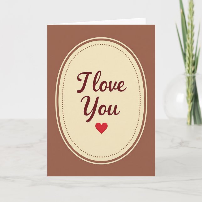 Cartão Minimalist Dotted I Love You Matte Card (Frente)