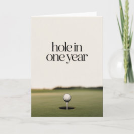 Cartão Minimalist Golf Birthday Card for men 