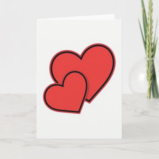 Cartão Minimalist Hearts Card (Frente)