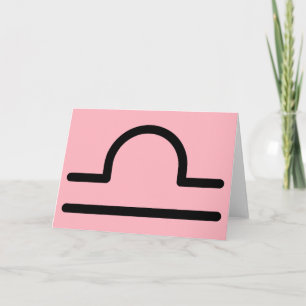 Cartão Minimalist Libra Zodiac Horoscope Birthday Gift