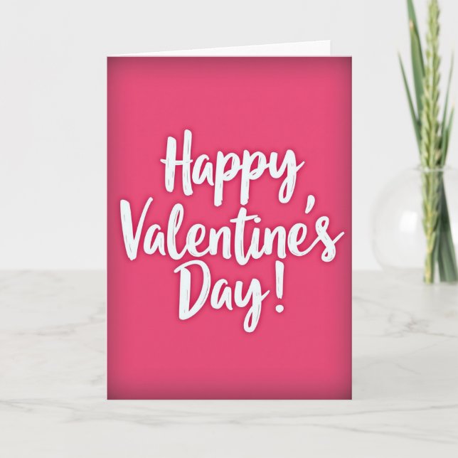 Cartão Minimalist Matte Valentines Card (Frente)