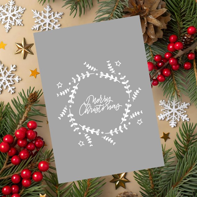 Cartão Minimalist Merry Christmas Greeting Card (Minimalist Merry Christmas greeting card)