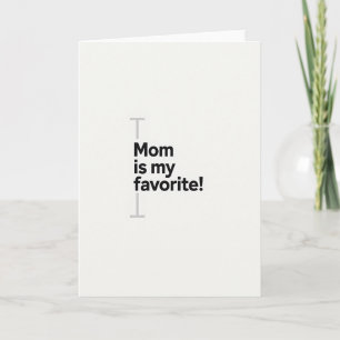 Cartão Minimalista da Mãe Favorita