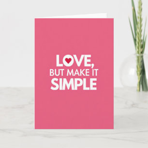 Cartão Minimalista de Amor Simples