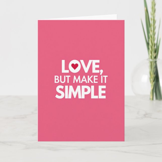 Cartão Minimalista de Amor Simples (Frente)
