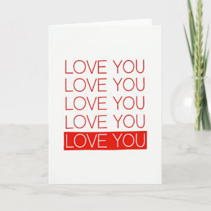 Cartão Minimalista de Amor Vermelho