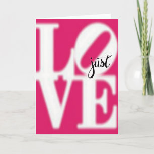 Cartão Minimalista de Amor Vibrante