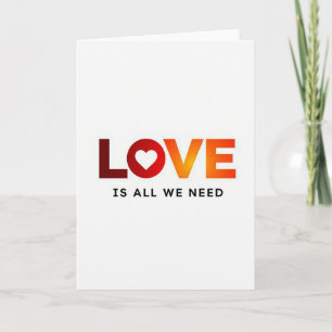 Cartão Minimalista de Amor Vibrante