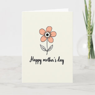 Cartão Minimalista de Dia das Mães Bloom