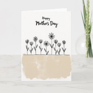 Cartão Minimalista do Dia das Mães