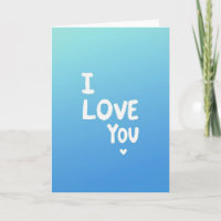 Cartão Minimalista I Love You com Pincelada