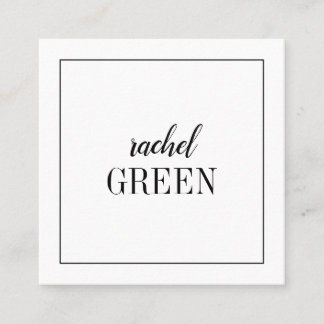 Cartão minimalista quadrado