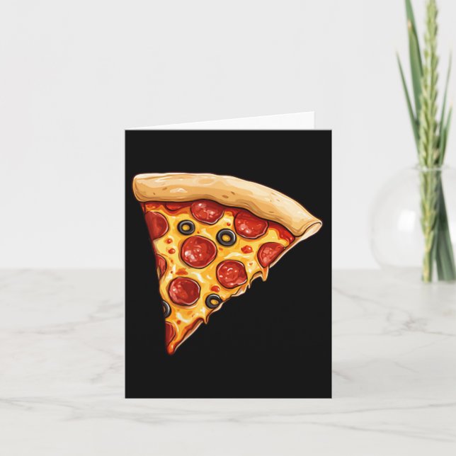 Cartão Minimização da fatia de pizza (Frente)