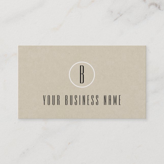 Cartão Mínimo de Lealdade ao Cliente Rustic Kraft  (Frente)