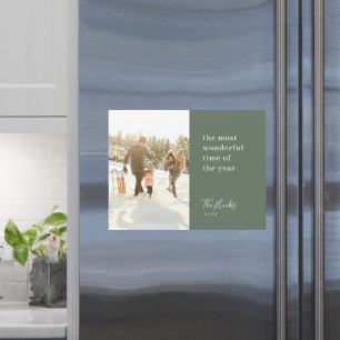 Cartão Mínimo de Natal Moderno Na moda magnético