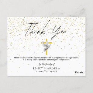 Cartão Mínimo Simples Memorial - Cruzamento e Dove