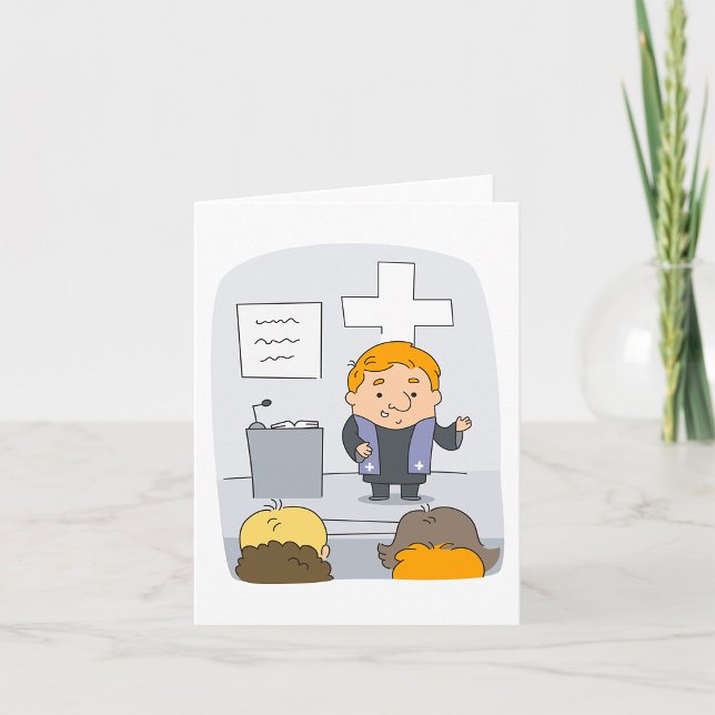 Cartão Ministro da Igreja pregando (Criador carregado)