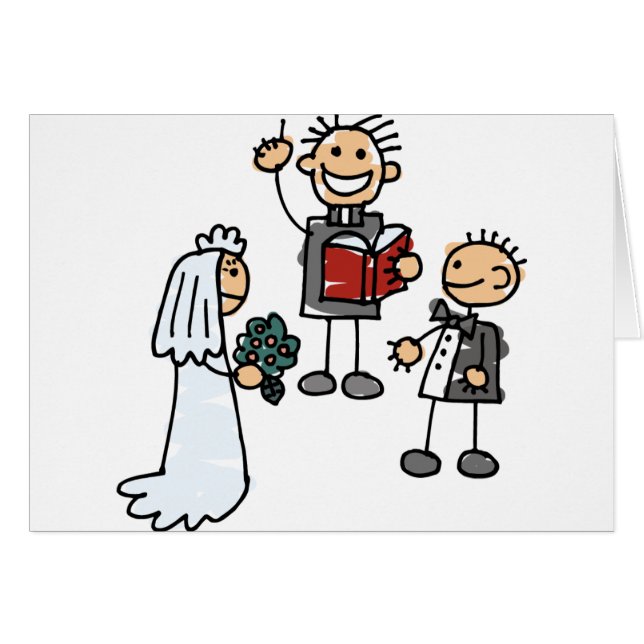 Cartão Ministro Padre Reverendo Faz Cerimônia De Casament (Frente Horizontal)